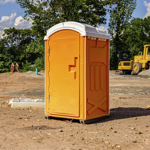 how often are the porta potties cleaned and serviced during a rental period in Goliad County